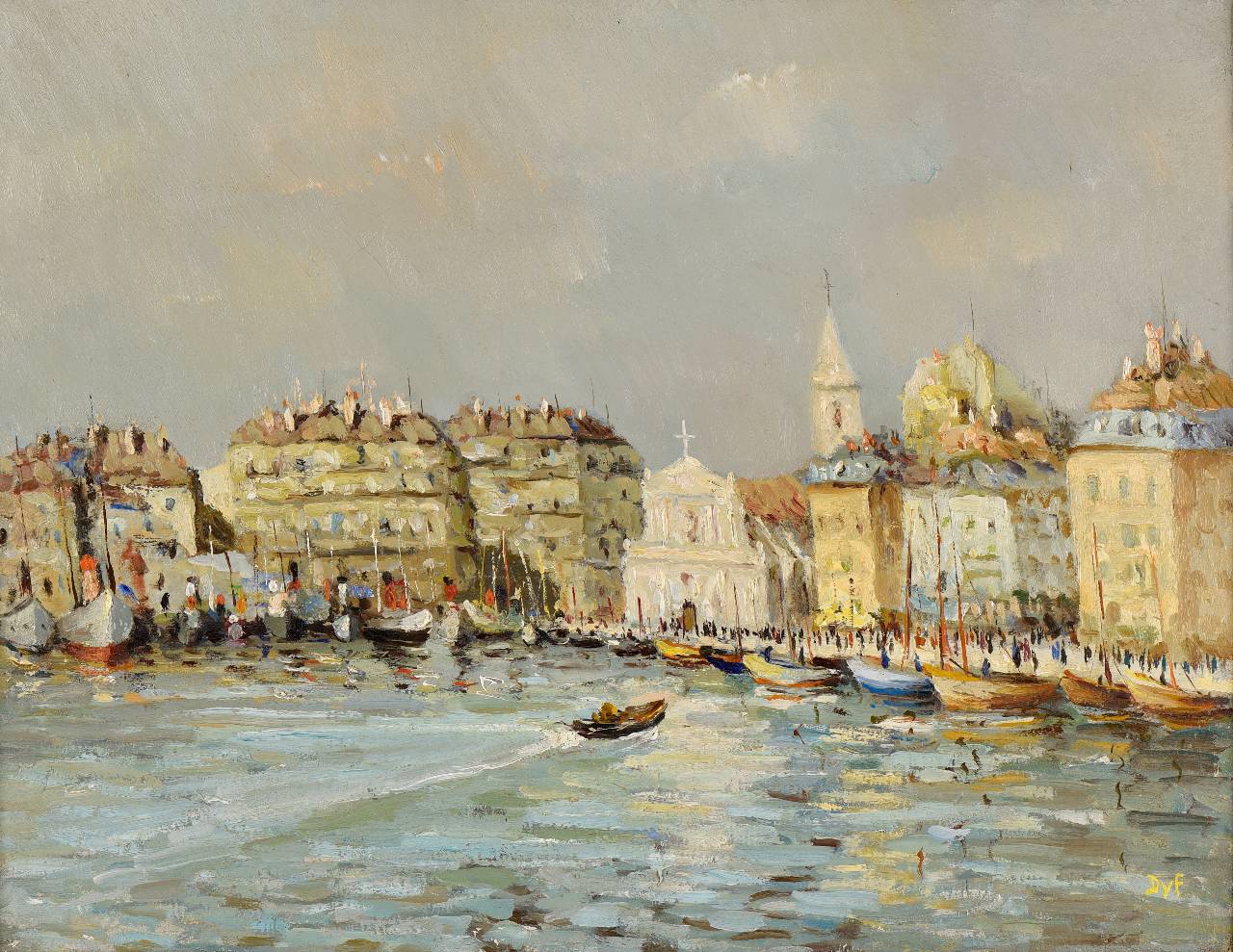 Peinture vieux port de Marseille